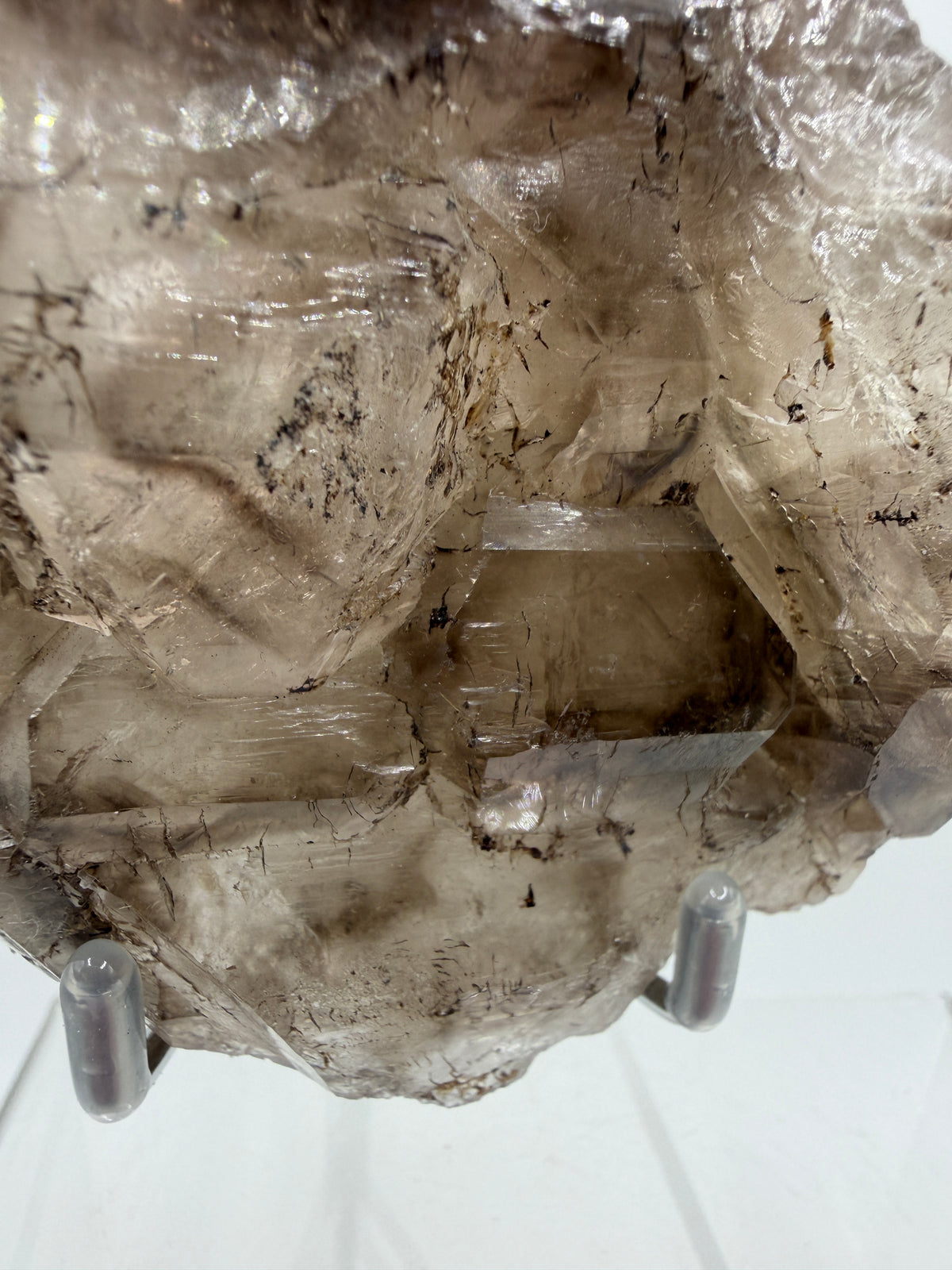 Smoky Elestial Quartz Specimen. High Quality Crystal From Brazil. One Of A Kind Gorgeous Display Crystal
