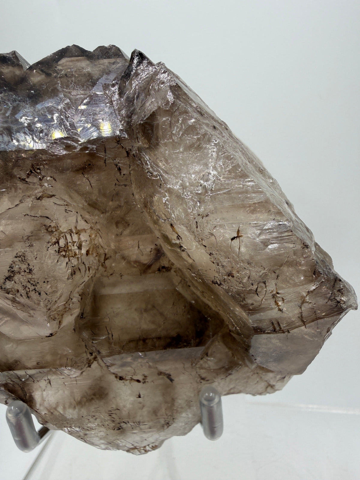 Smoky Elestial Quartz Specimen. High Quality Crystal From Brazil. One Of A Kind Gorgeous Display Crystal