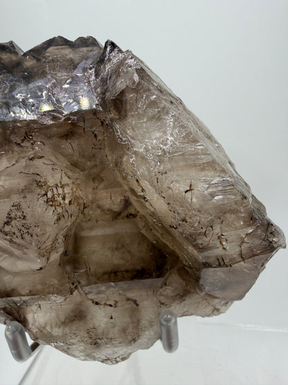 Smoky Elestial Quartz Specimen. High Quality Crystal From Brazil. One Of A Kind Gorgeous Display Crystal