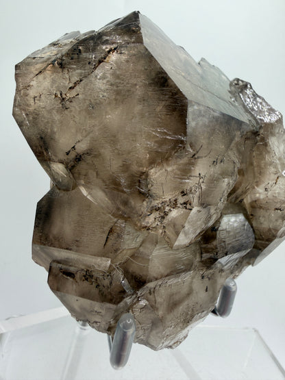 Smoky Elestial Quartz Specimen. High Quality Crystal From Brazil. One Of A Kind Gorgeous Display Crystal