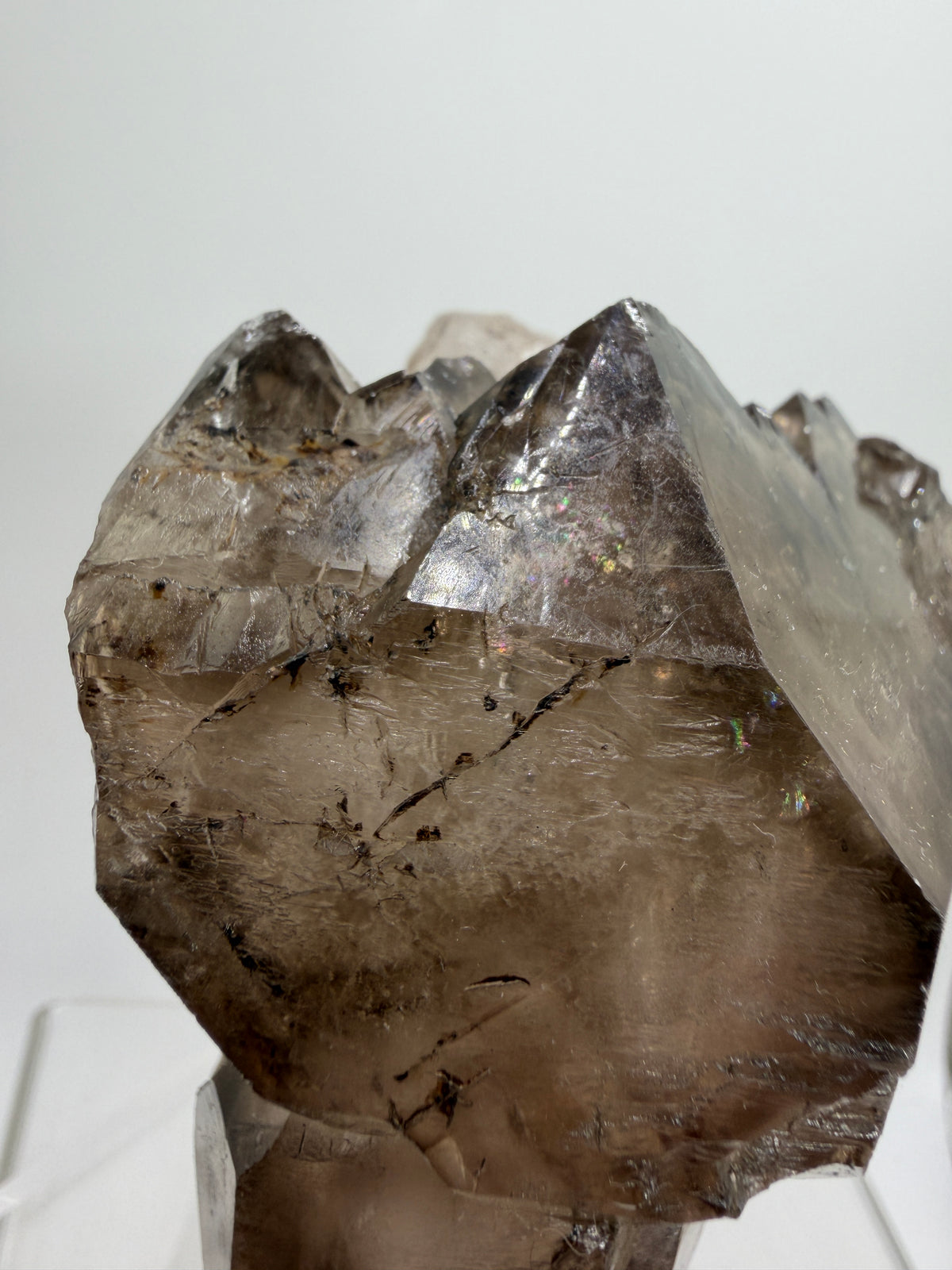 Smoky Elestial Quartz Specimen. High Quality Crystal From Brazil. One Of A Kind Gorgeous Display Crystal