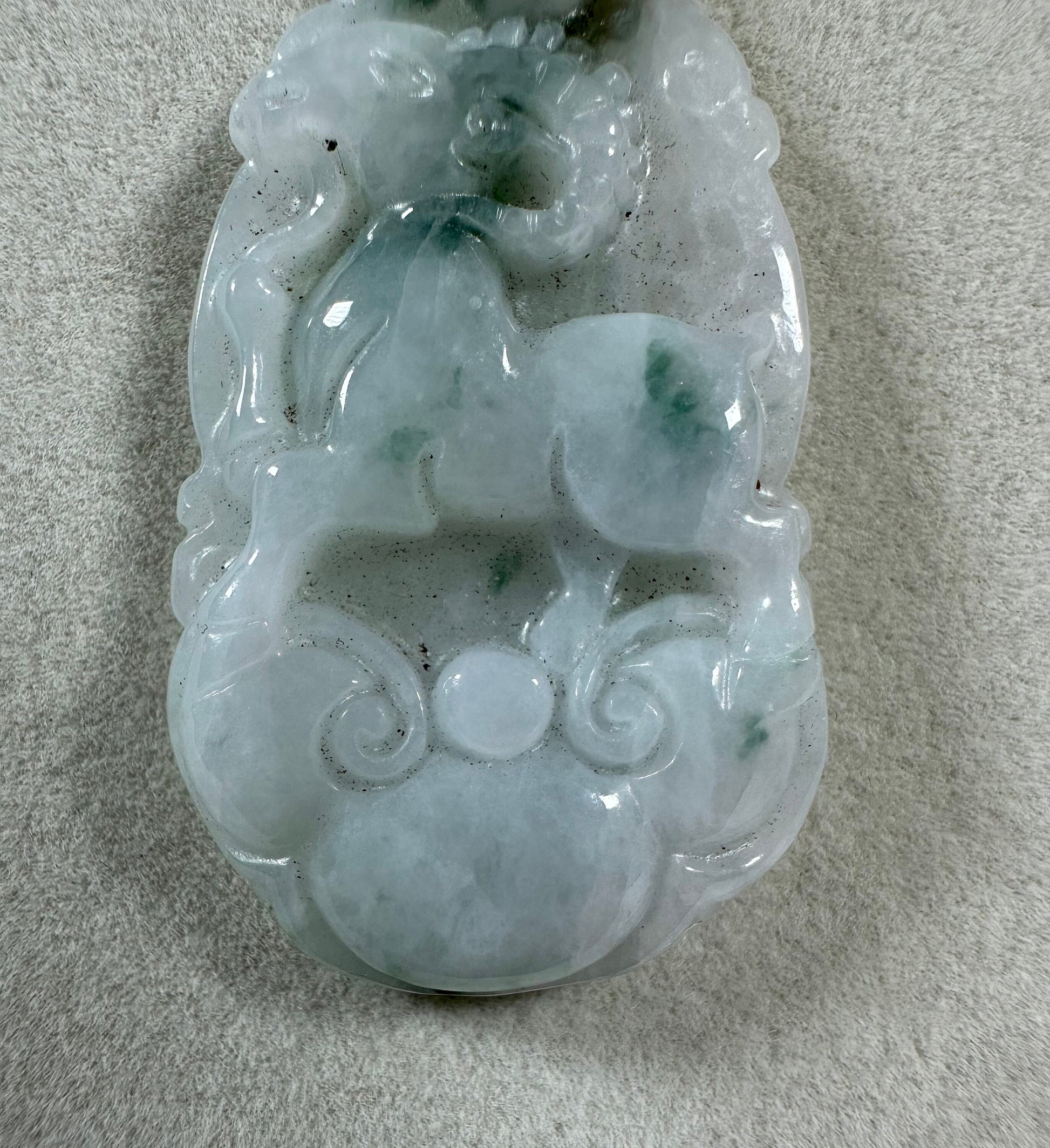 Jade Chinese Zodiac Pendant. Sheep Pendant in Natural Jade.