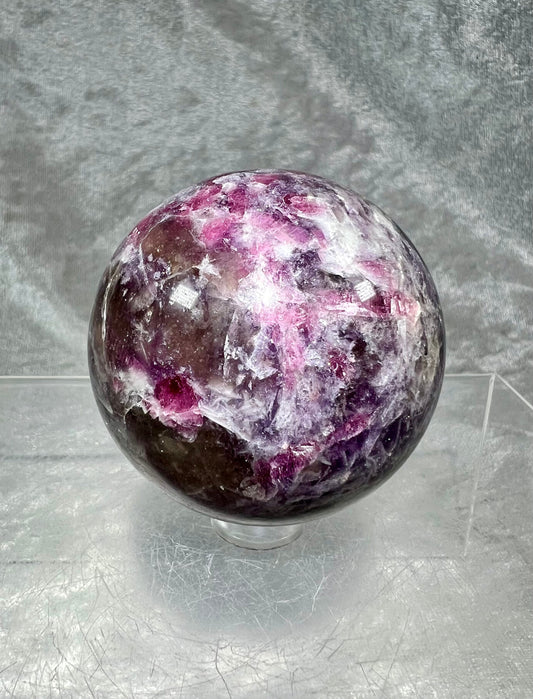 Gorgeous Unicorn Crystal Sphere. Very High Quality. Stunning Colors With Lots Of Flash! All Natural Unicorn Crystal.