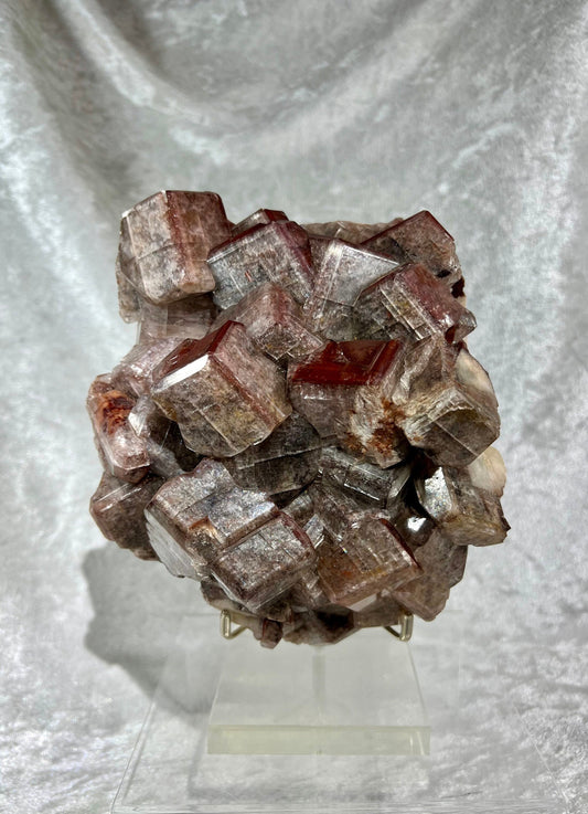 XL Chocolate Calcite Specimen. 4.9 lbs. Very High Quality. Stunning Cubic Hematite Calcite Cluster. Incredible Crystal Display Specimen.