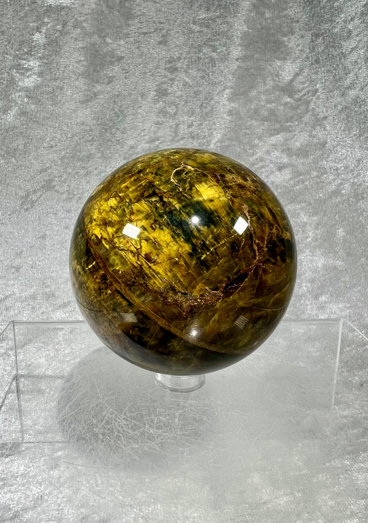 Beautiful Rare Pietersite Sphere. Stunning Colors And Patterns. Amazing Shimmer And Flash!