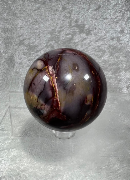 High Quality Mookaite Crystal Sphere. 52mm. Dark And Moody Shades Of Purple And Lavender. Fantastic Looking Crystal Sphere.