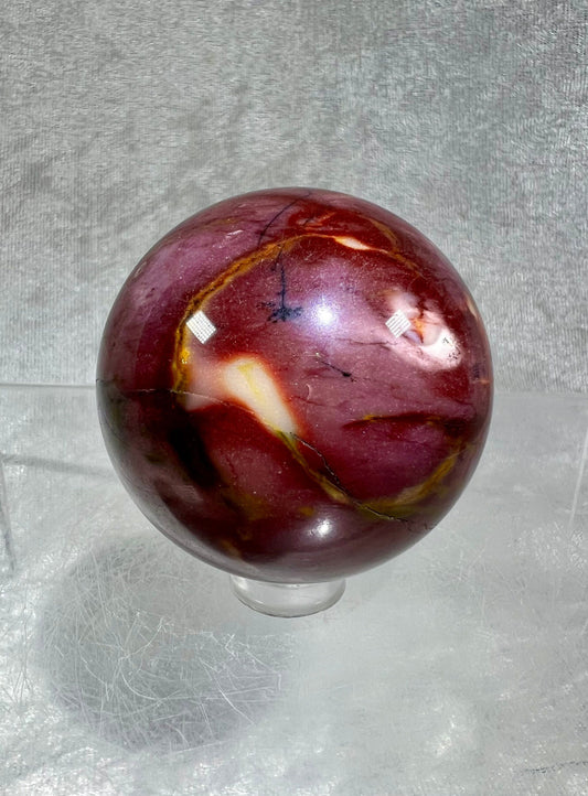 High Quality Mookaite Crystal Sphere. Stunning Shades Of Purple And Lavender. Fantastic Looking Crystal Sphere.