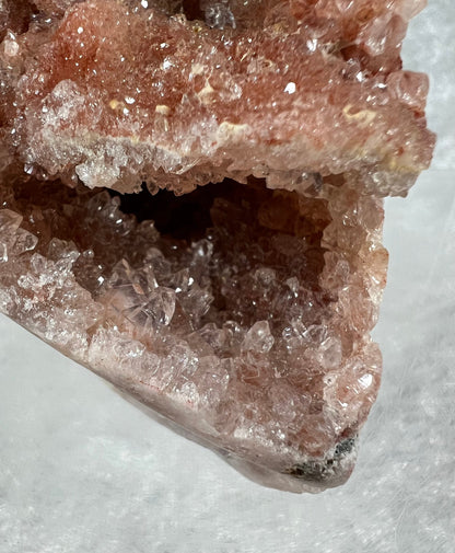 Amazing Druzy Pink Amethyst Freeform. Beautiful Druzy Amethyst With Incredible Flash And Flowers. High Quality Crystal