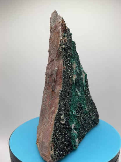 Libethenite Crystal Specimen. Extremely Rare Mixed Mineral Specimen With Malachite And Chrysocolla. Stunning Large Display Crystal.