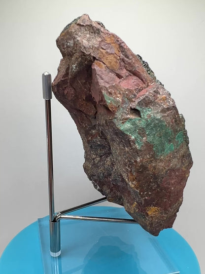 Libethenite Crystal Specimen. Rare Mineral Specimen With Malachite. Flashy Display Crystal