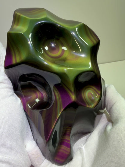 Rainbow Obsidian Freeform. Top Quality Large Statement Piece. Gorgeous One Of A Kind Display Crystal.