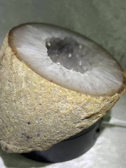 Quartz Geode From Brazil. Stunning Large Polished Geode With Amazing Points. Incredible Display Crystal.