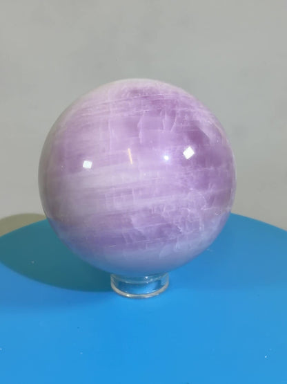 Kunzite Crystal Sphere. 50mm. Gorgeous Display Sphere. Beautiful Flash And UV Reactive