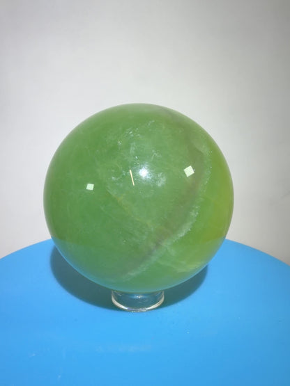 Mango Fluorite Sphere. Rare Fluorite Sphere From Brazil. Unique Beautiful Colors.