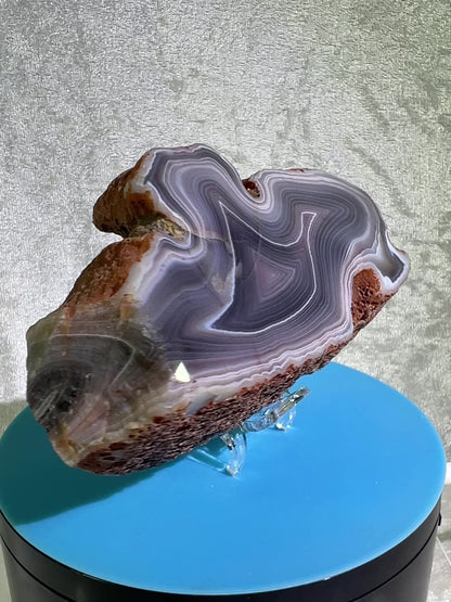 Red Sashe River Agate Freeform. Large Semi Polished Freeform From Zimbabwe. High Quality Rare Display Crystal