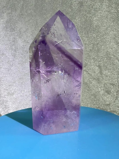 Phantom Amethyst Tower. Rare Amethyst With Amazing Rainbows. High Quality Beautiful Crystal.