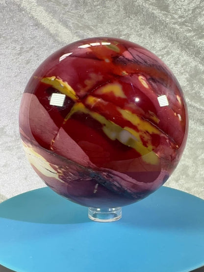 Mookaite Crystal Sphere. 76mm. Amazing Colors And Patterns. High Quality Collectors Sphere.