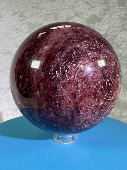 Strawberry Quartz Sphere. 71mm. High Quality Rare Quartz From Brazil. Gorgeous Mica Flash.