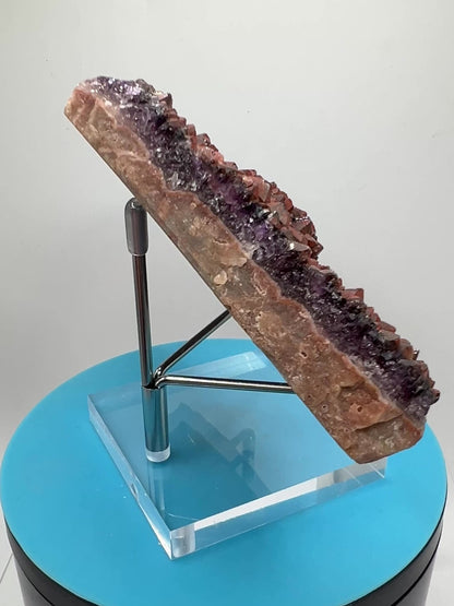 Auralite Crystal Specimen. Very Rare Brazilian Red Amethyst Cluster. Beautiful High Quality Specimen.