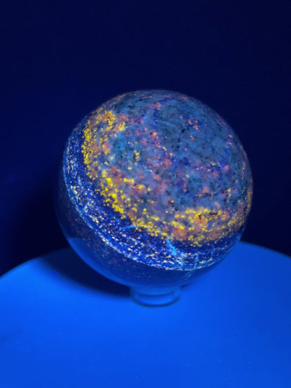 Lapis Lazuli Crystal Sphere. 59mm. Very High Quality Crystal. Stunning Bright Blue With Gorgeous Pyrite