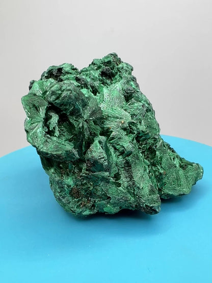 Malachite Display Specimen. Silky Malachite Cluster. High Quality Velvet Malachite From The Congo