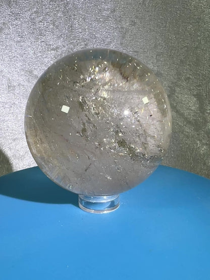 Rutile Quartz Sphere. 54mm. Gorgeous Golden Rutilated Quartz. Stunning Display Sphere