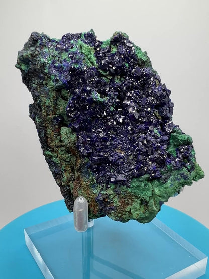 Azurite And Malachite Specimen. Stunning High Quality Azurite Crystals. Beautiful Multi Mineral Cluster.