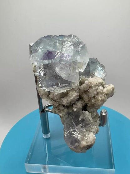 Fluorite Display Specimen. World Famous Yaogangxian Fluorite Cubes. Amazing Clear Porcelain Fluorite Cubes. High Quality Mineral Specimen.