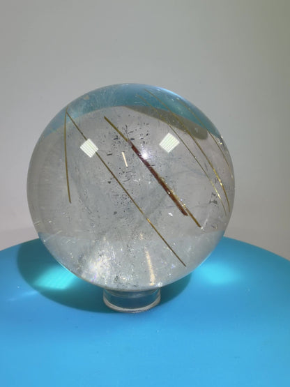 Rutile Quartz Sphere. 55mm. High Quality Golden Rutilated Quartz. Stunning Display Sphere