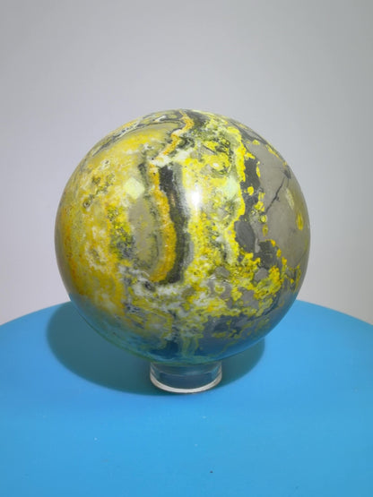 Bumble Bee Jasper Sphere. 54mm. Amazing Colors And Patterns. Gorgeous Rare Crystal.