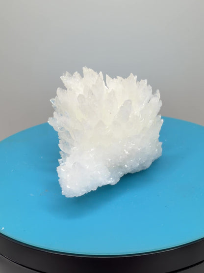 White Aragonite Crystal Specimen. Gorgeous Cave Calcite From Mexico.