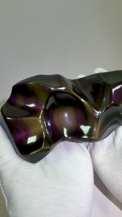 Rainbow Obsidian Freeform. Gorgeous One Of A Kind Display Crystal. Very High Quality Crystal.