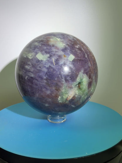 Bloodshot Iolite Sphere. 67mm. Rare Galaxy Iolite Sunstone Display Sphere. Amazing And Colorful Flash!