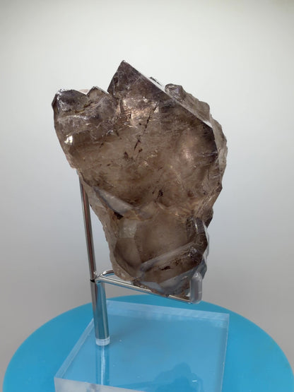 Smoky Elestial Quartz Specimen. High Quality Crystal From Brazil. One Of A Kind Gorgeous Display Crystal