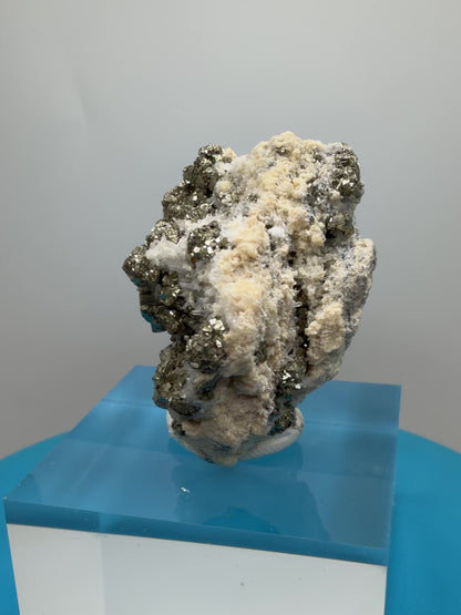Pyrite And Needle Quartz Display Specimen. Gorgeous Pyrite Cube Cluster From Peru.