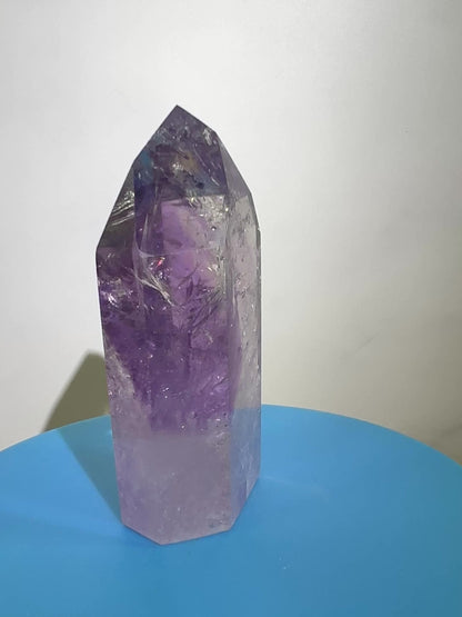 Phantom Amethyst Tower. Rare Amethyst With Amazing Rainbows. High Quality Beautiful Crystal.