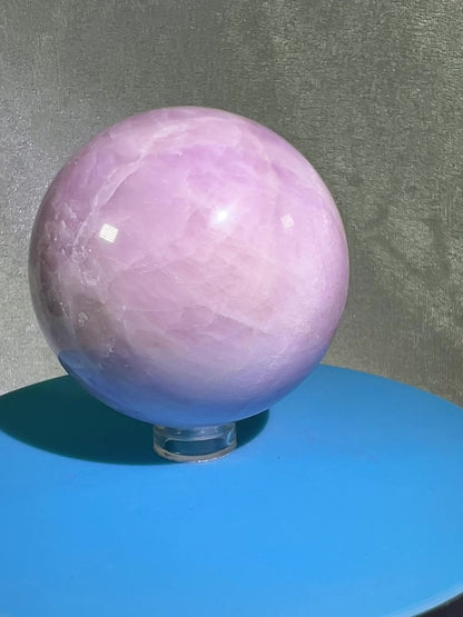 Kunzite Crystal Sphere. 58mm. Rare Stunning Display Sphere. Beautiful Lavenders With Amazing Flash!