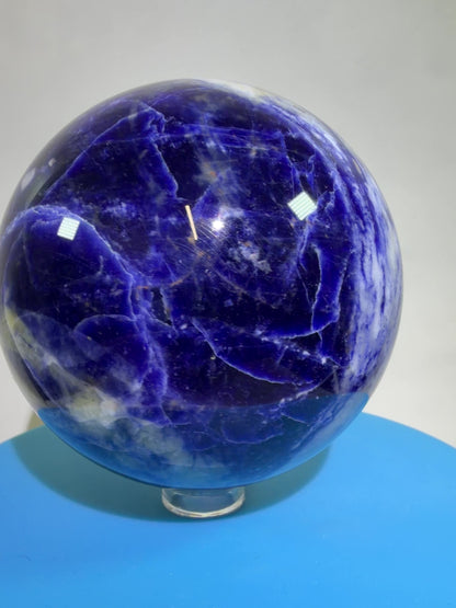 Sodalite Crystal Sphere. 74mm. Beautiful Sodalite From Namibia. Gorgeous Display Crystal.