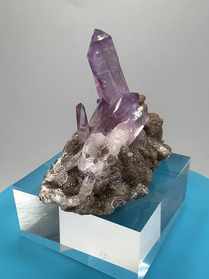 Veracruz Amethyst Display Cluster. Gorgeous Deep Purple High Quality Specimen. World Famous Rare Amethyst