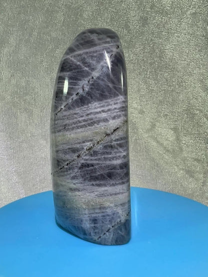Labradorite Polished Freeform. Gorgeous Rare Purple Flash Labradorite From Madagascar. High Quality Display Crystal.