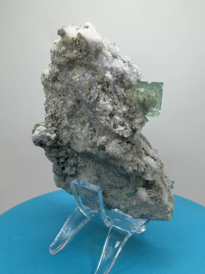 Fluorite Cubes Specimen. Gorgeous Rare Xianghualing Green Fluorite. High Quality Display Crystal