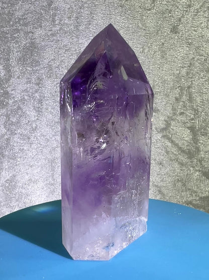 Phantom Amethyst Tower. Gorgeous Amethyst With Amazing Rainbows. High Quality Rare Crystal.