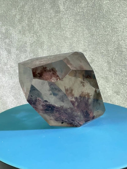 Garden Quartz Polished Freeform. Rare Purple And Red Shaman Quartz. Gorgeous Lodolite With A Beautiful Landscape.