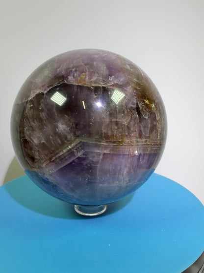 Super Seven Crystal Sphere: 72mm. Rare Melody Stone From Brazil. High Quality Crystal Display Sphere