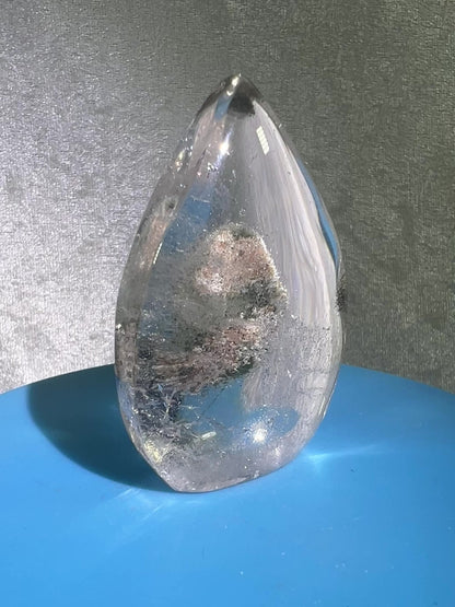 Garden Quartz Crystal Flame. Gorgeous Four Seasons Landscape. Rare Lodolite Quartz Flame