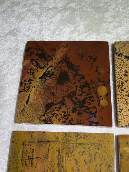 Picture Jasper Set Of 4 Coasters. Stunning Crystal Coasters. Practical And Beautiful!