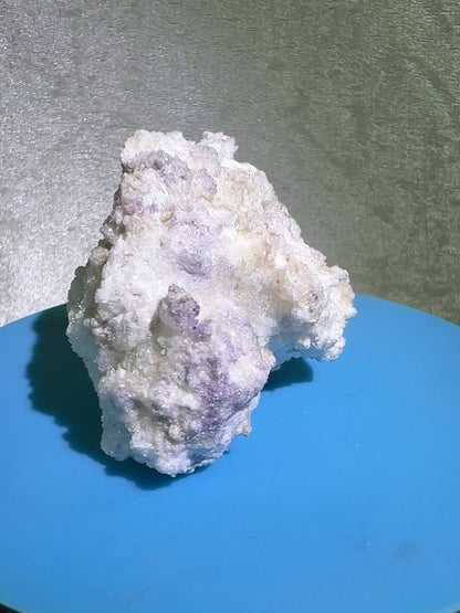 Selenite With Druzy Fluorite. Gorgeous Mineral Specimen From Mexico. UV Reactive Display Crystal.