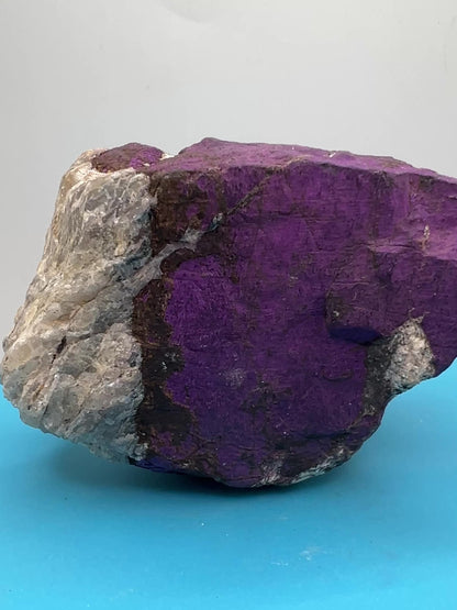Purpurite Mineral Specimen. Gorgeous Raw Purpurite Display Crystal From Erongo, Namibia. Beautiful Purple Flash!