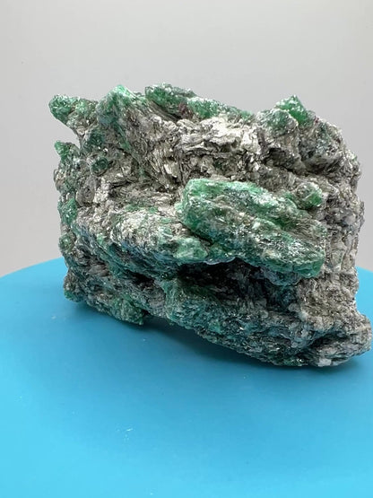 Emerald Mica In Matrix Specimen. Incredible Chrome Muscovite From Zimbabwe. Beautiful One Of A Kind Rare Crystal