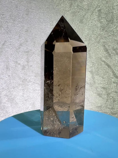Smoky Quartz Tower. High Quality Tower From Madagascar. Beautiful Rainbows With Excellent Clarity.